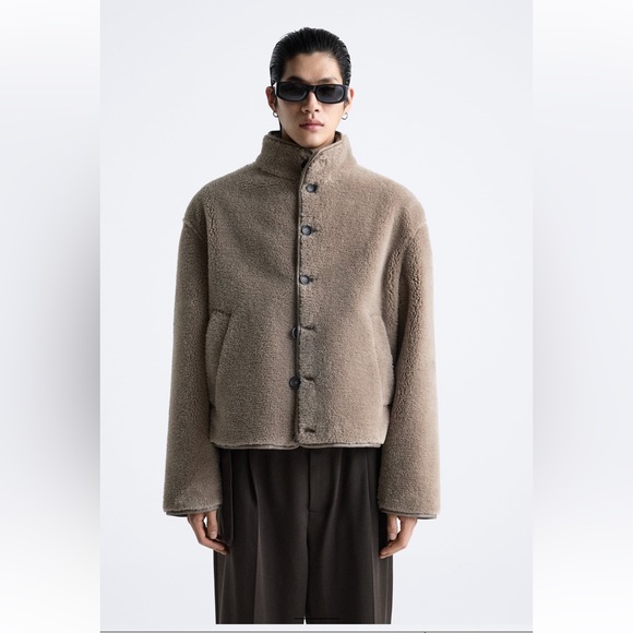 ! New with tag Zara fleece faux fur jacket coat 0993/600 - Picture 1 of 10